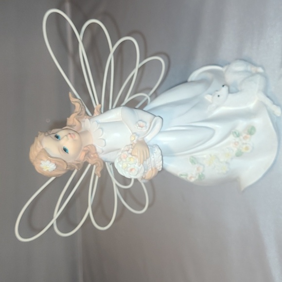 Vintage Popular Creations Angel Figurines Wire Wings Lot of 5 Collectibles 6" - Picture 8 of 11